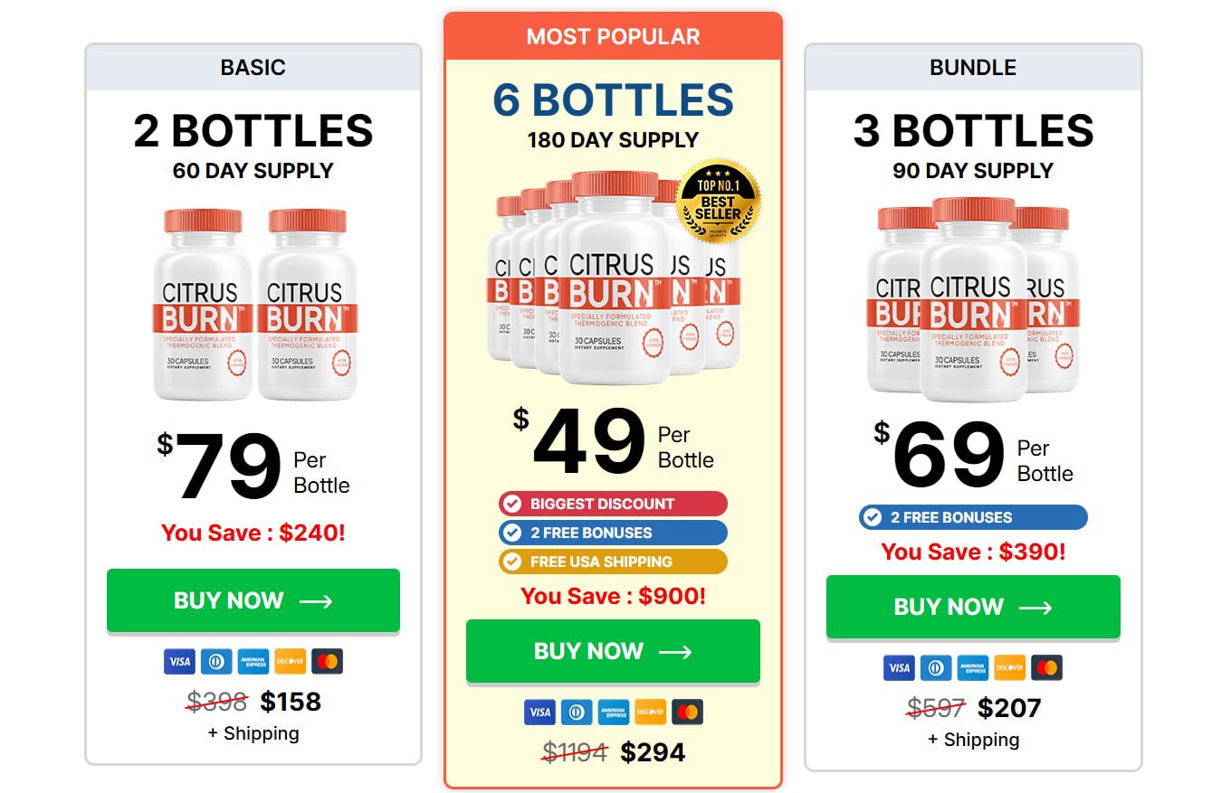 Citrus Burn - Pricing